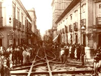Rua Direita com Rua S&atilde;o Bento em 1900
