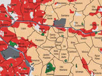 &Aacute;rea Urbanizada de 1950 a 1962